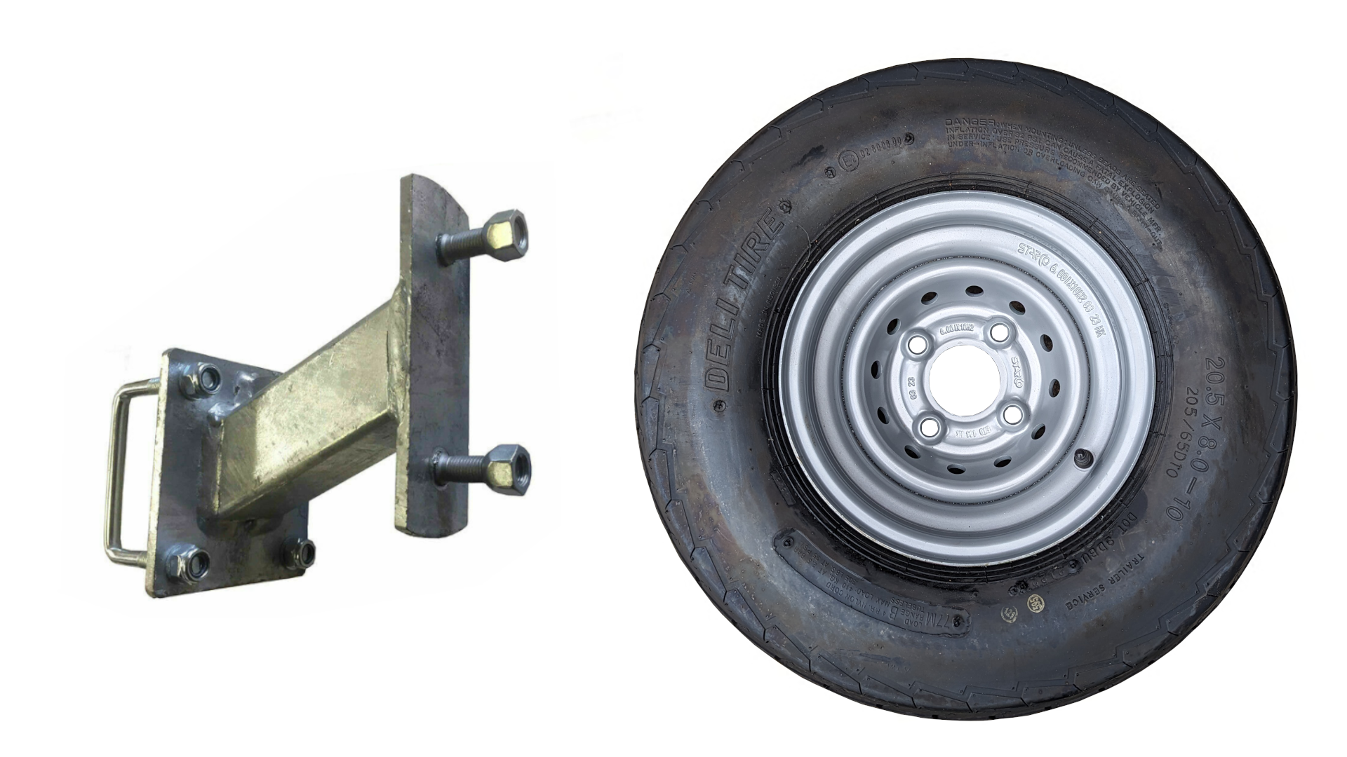 10" Balloon Spare Wheel and Carrier 100mm PCD