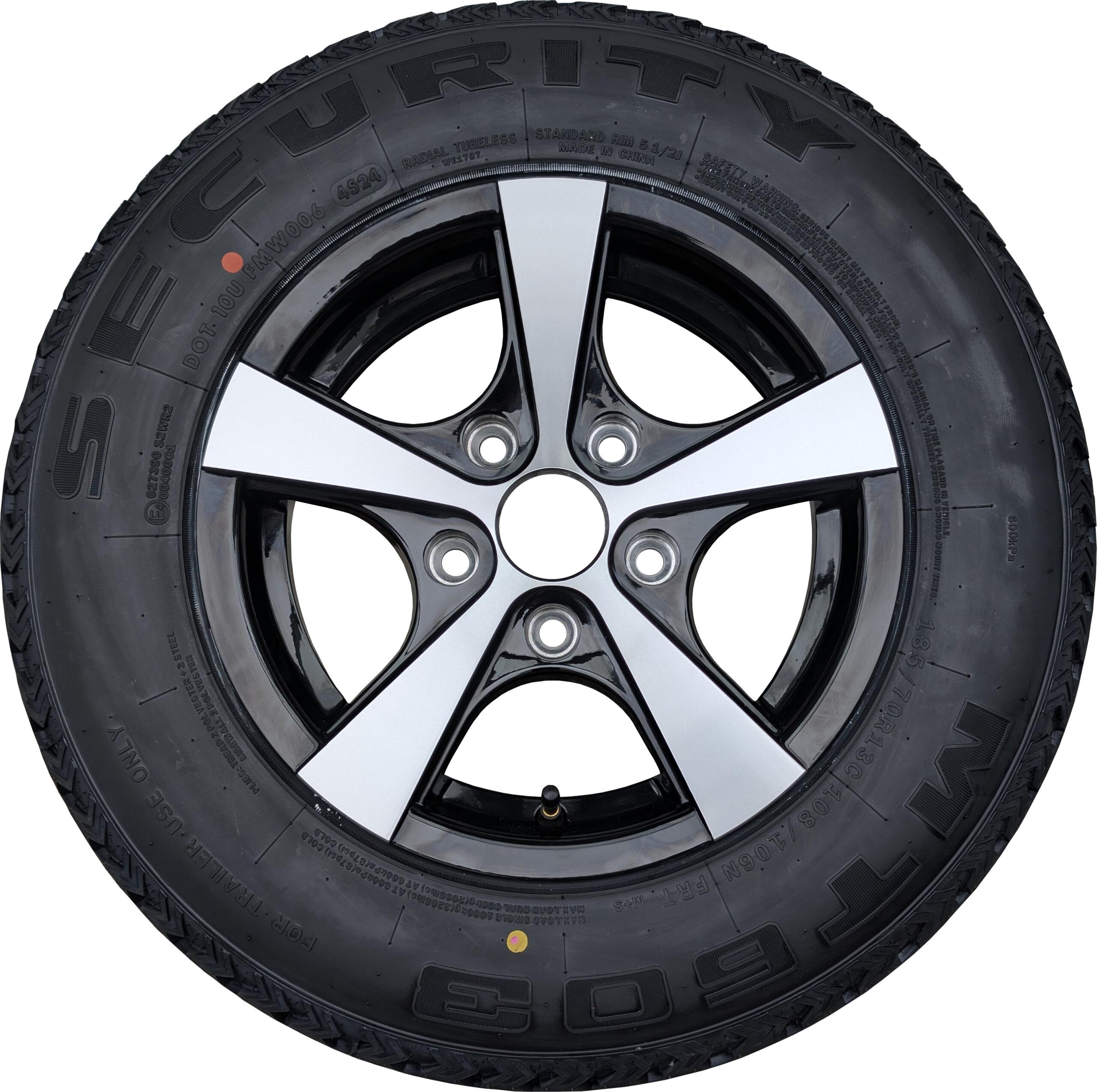 13" Alloy Wheel and Tyre 185/70R13C, 5 x 112mm PCD