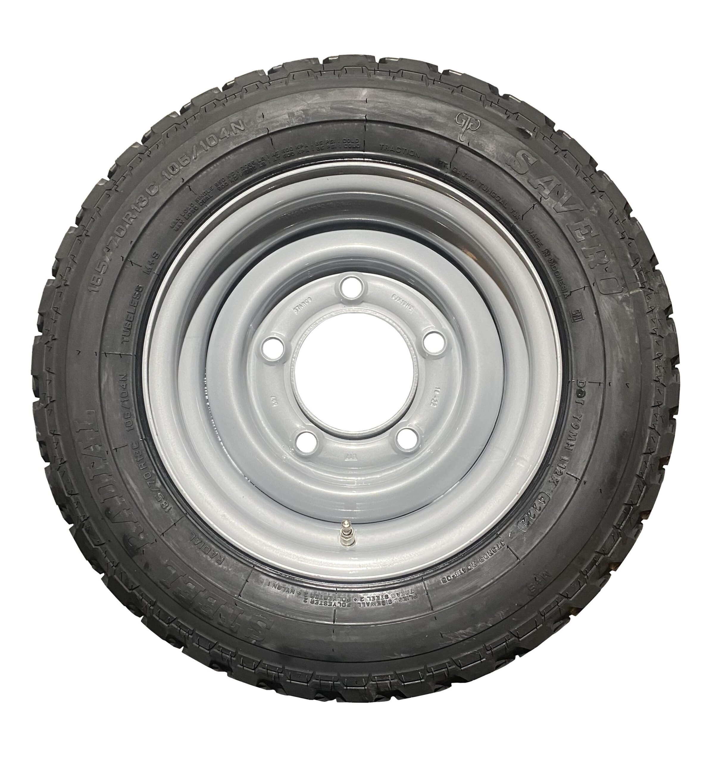 13" Wheel and Tyre 185/70R13C, 5 x 165.1mm PCD