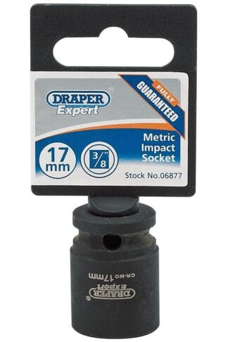 17mm, 6 POINT IMPACT SOCKET, 3/8" SQ. DR