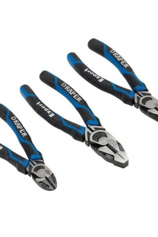 DRAPER EXPERT HIGH LEVERAGE PLIER SET, BLUE (3 PIECE)