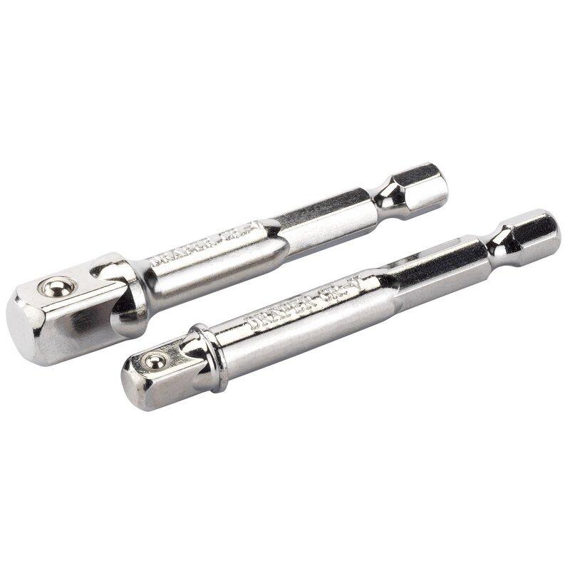 1/4" HEX. SOCKET DRIVE ADAPTOR SET, 1 X 1/4" SQ. DR, 1 X 3/8" SQ. DR