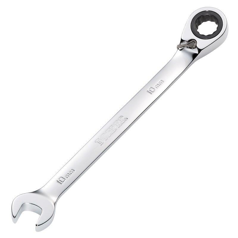 10mm, METRIC REVERSIBLE RATCHETING COMBINATION SPANNER