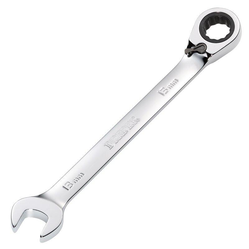 13mm, METRIC REVERSIBLE RATCHETING COMBINATION SPANNER