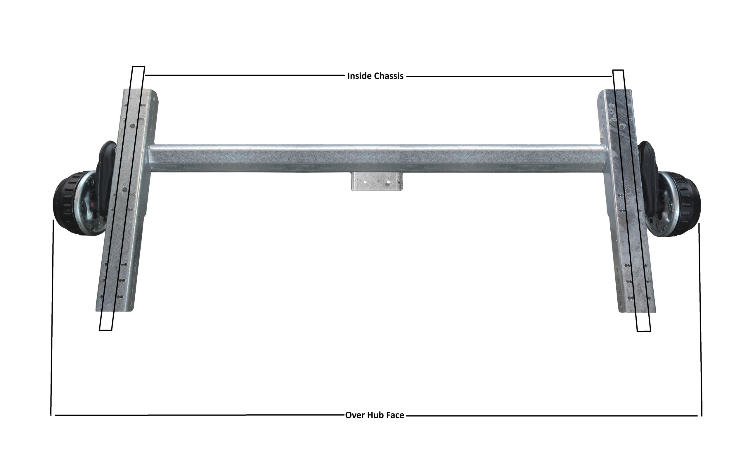 AL-KO 1300kg Wide Galvanised Boat Trailer Axle - Image 2