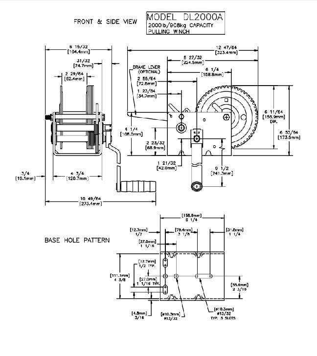 2000LB Dutton Lainson Two Speed Winch - Image 8
