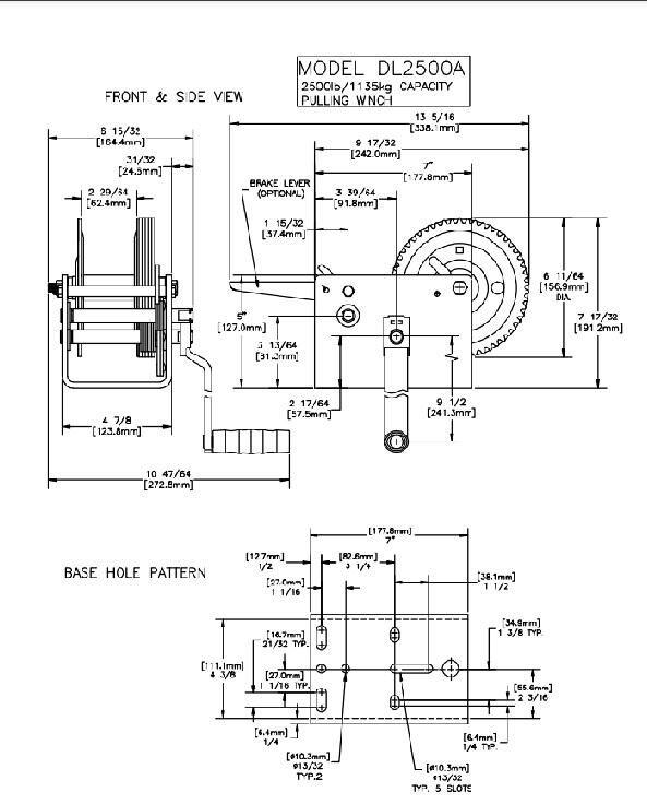 2500LB Dutton Lainson Two Speed Winch - Image 7