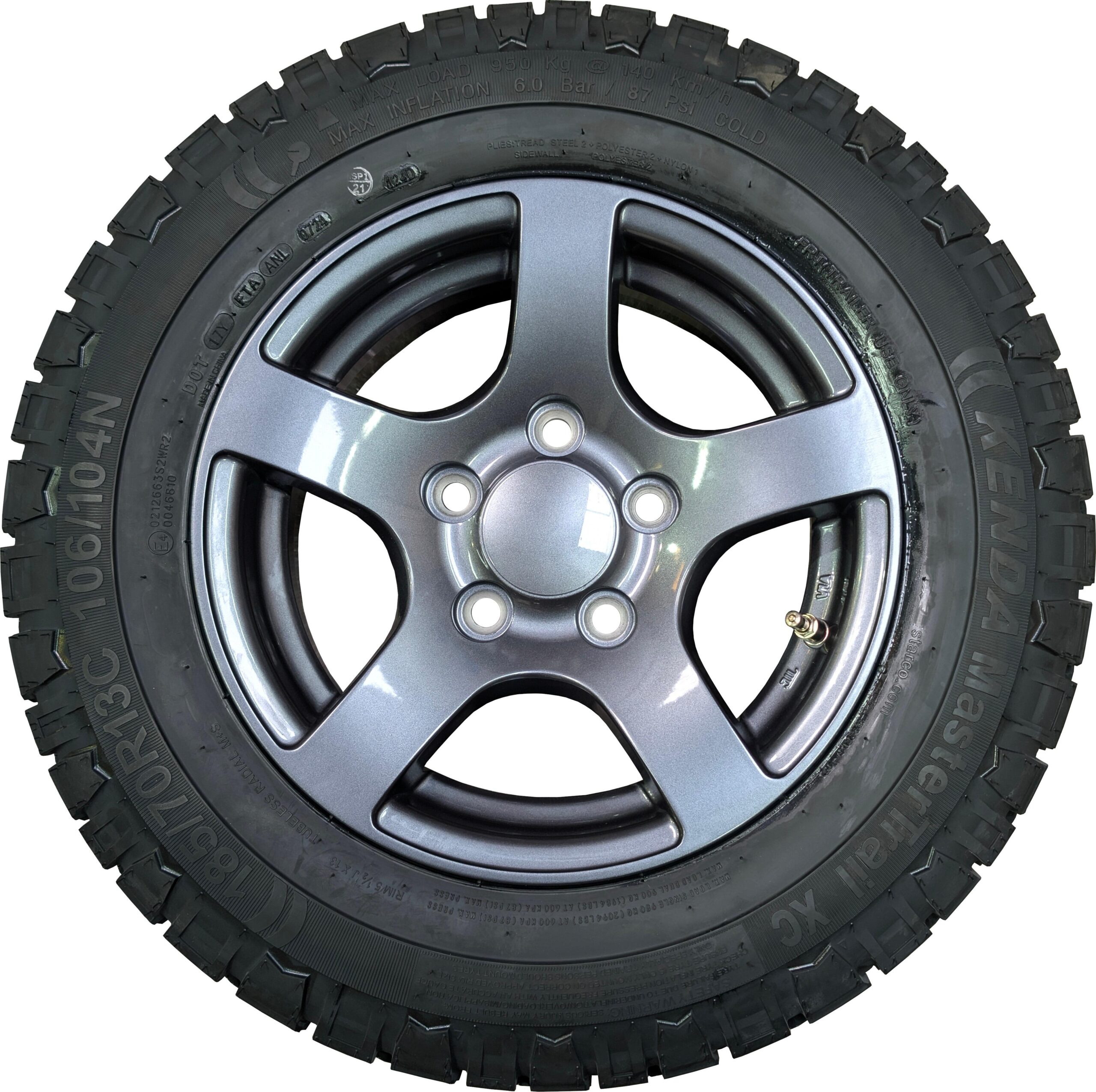 13" Alloy Wheel and Tyre 185/70R13C, 5 x 112mm PCD