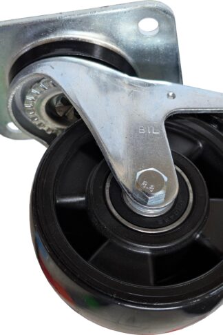 Polyurethane Nylon Plate Swivel Castor Brake 125mm 400kg Load