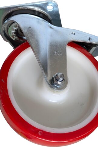 Polyurethane Nylon Plate Swivel Castor Brake 200mm 500kg Load