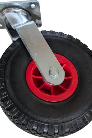Puncture Proof Polyurethane Plate Swivel Castor 260mm 120kg Load