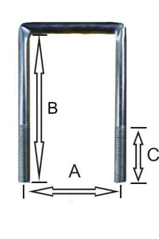 M10 BZP Square U Bolts